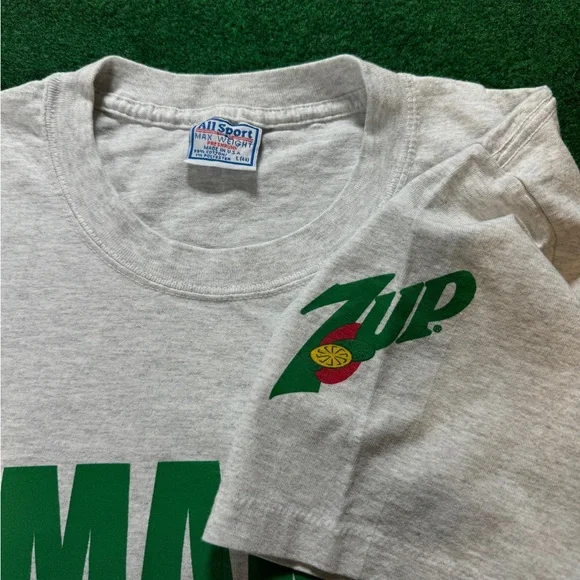 Vintage 90s Up Yours Seven Up Soda Pop Promo Mens Large Dr Pepper T Shirt Tees - Short Sleeve